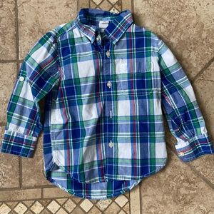 Baby GAP plaid button down shirt, size 2 years
